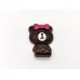 Шармик мишка коричневый с розовым бантиком для слаймов с фото и видео