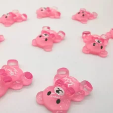 Шармик мишка Happy Bear розовый для слаймов