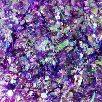 Слюда Фиолетовая для слайма битое стекло в упаковке 10 гр с фото