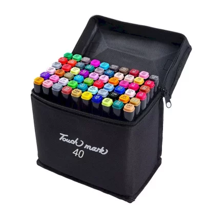 Набор маркеров TouchMark40 для скетчинга 40 цветов с наконечником пуля и долото