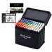 Набор маркеров TouchMark80 для скетчинга 80 цветов с наконечником пуля и долото